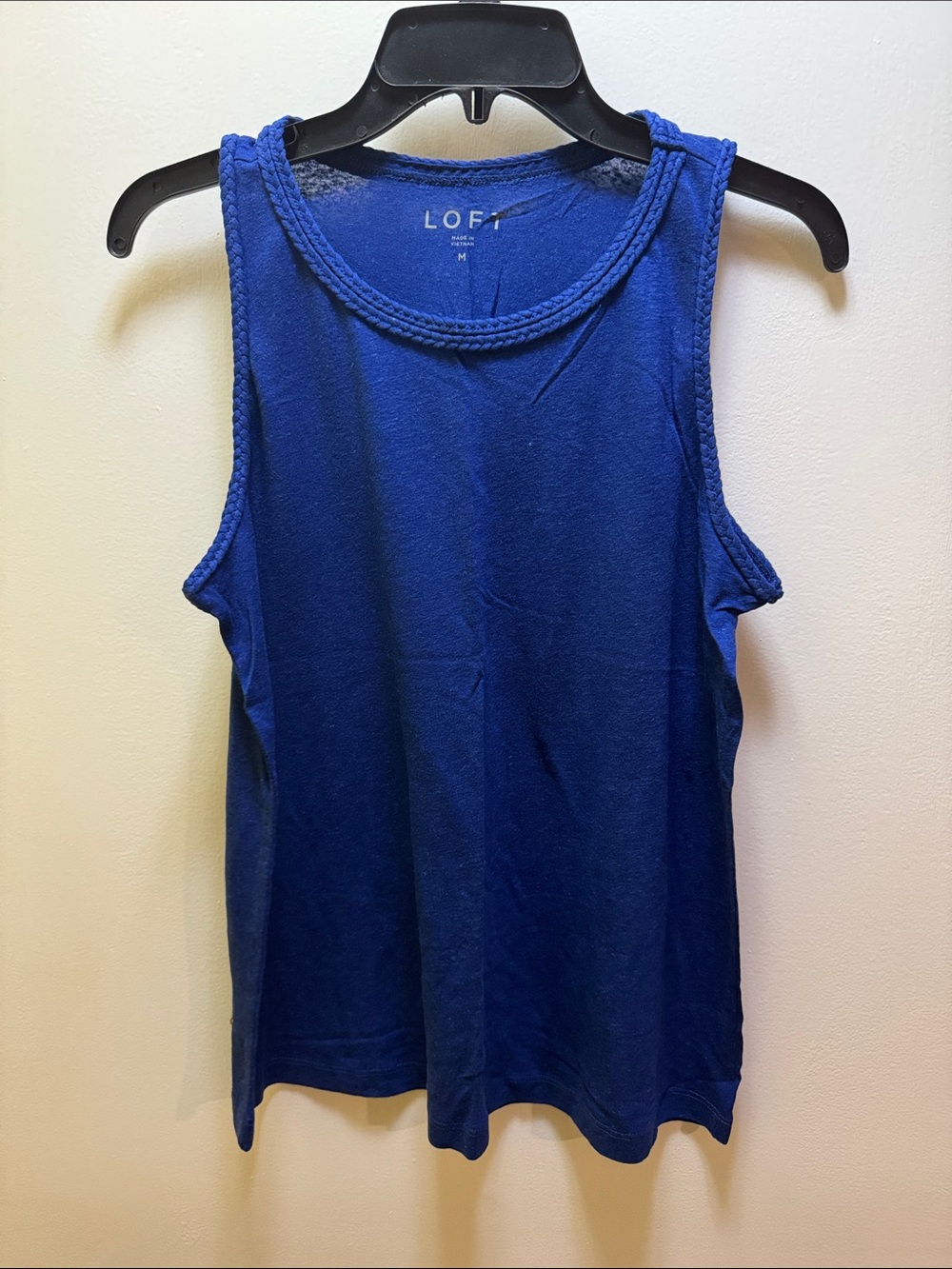 NWT Loft rope trim cami tank top size M.